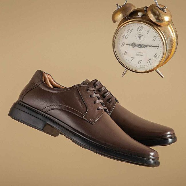 Sapato Anatomic Gel Mestiço Café | Modelo - 5901 | Sapato Leve - Melhor do  Sapato